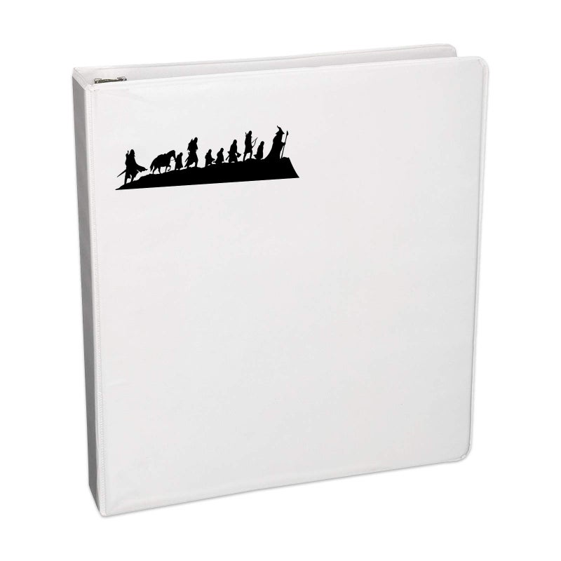 Bargain Max Decals Rings Lord Caravan Fellowship Sticker Decal Notebook Car Laptop 8" x 2" (Black) - Image 4